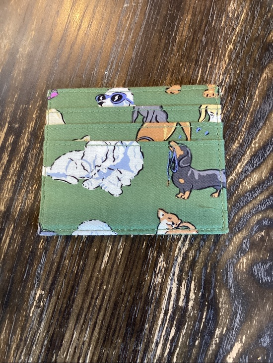 Vera Bradley Accessories - Vera Bradley Dog Park Green Card Holder